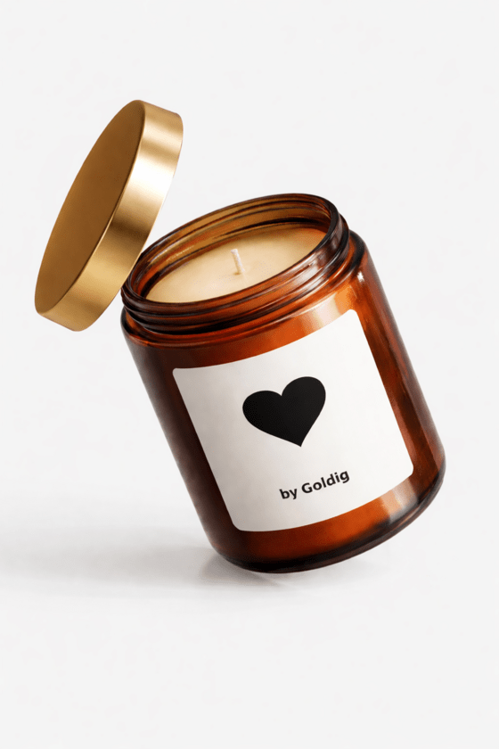 Bougie parfumée Cœur - Cadeau avec symbole