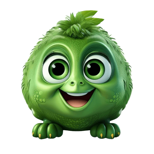 Bügelbild Glubschi Green