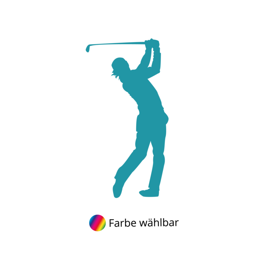 Bügelbild Golf Spieler Silhouette