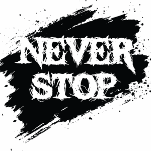 Bügelbild Never Stop