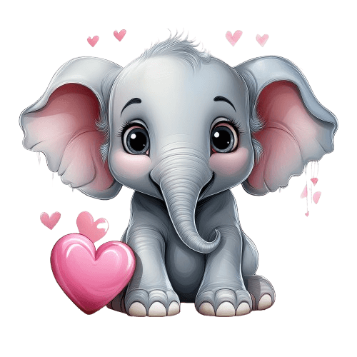 Bügelbild Baby Elefant