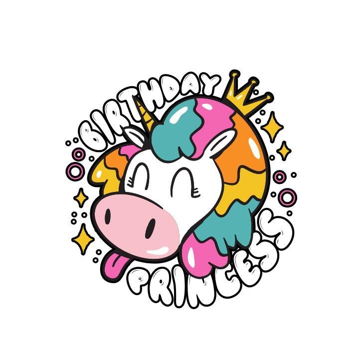 Bügelbild Birthday Princess
