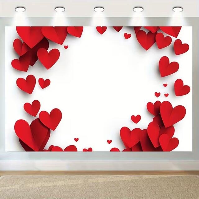 Décor mural avec cœurs