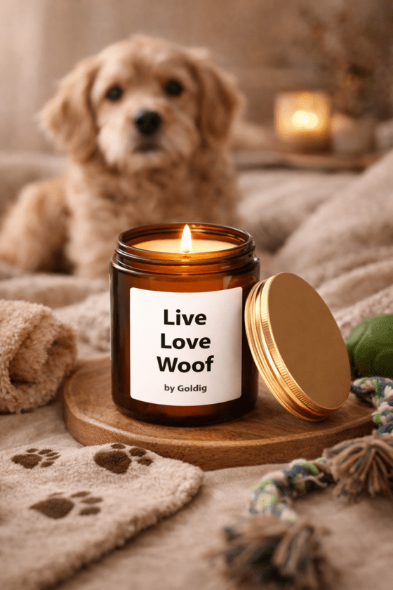 Duftkerze Live Love Woof