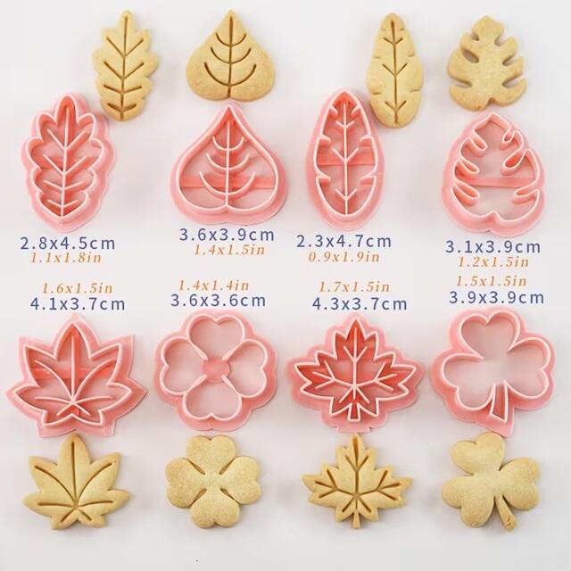 8-teiliges Mini-Blatt Ausstechformen-Set