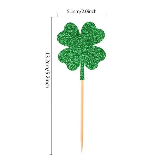 Cake toppers trèfle – 12 pièces