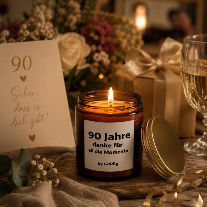 Bougie parfumée  90 Jahre danke für all die Momente