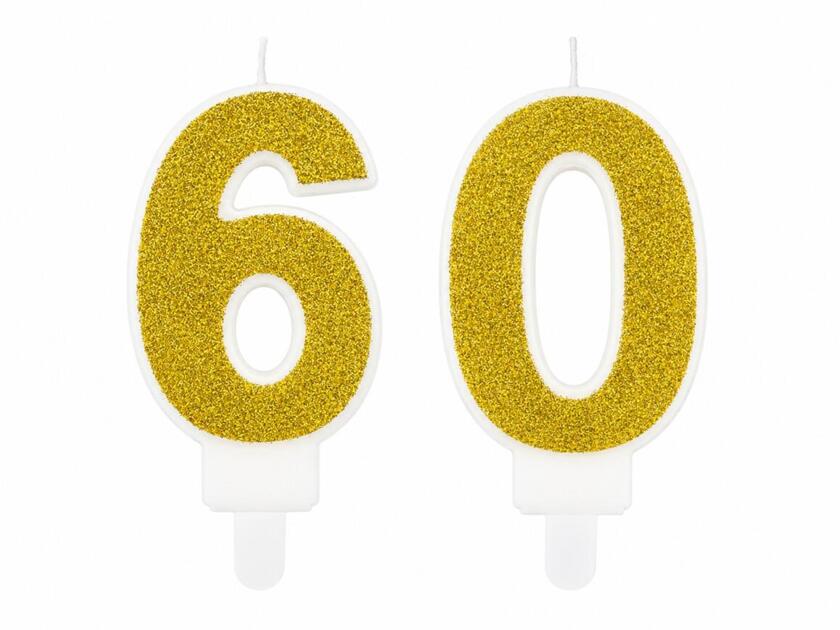 Geburtstagskerzen Gold Set 6 & 0