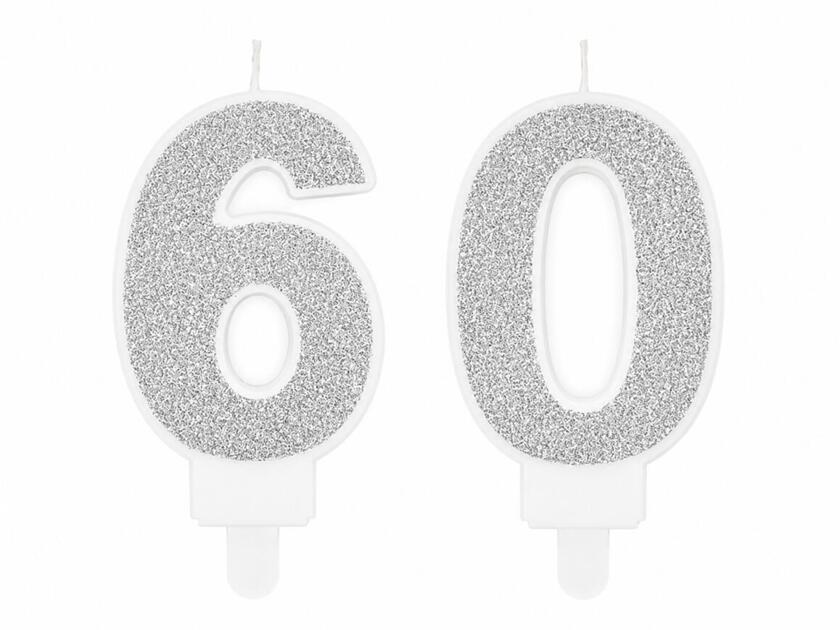 Geburtstagskerzen Silber Set 6 & 0