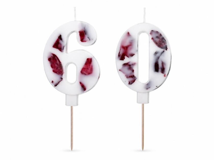 Geburtstagskerzen Blütenblätter Set 6 & 0