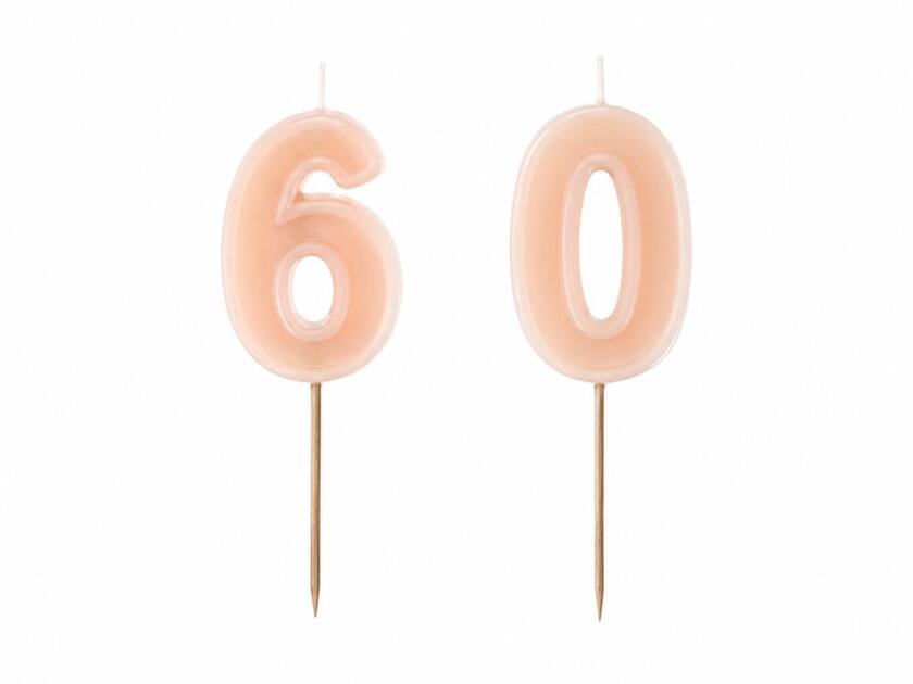 Geburtstagskerzen Rosa Set 6 & 0