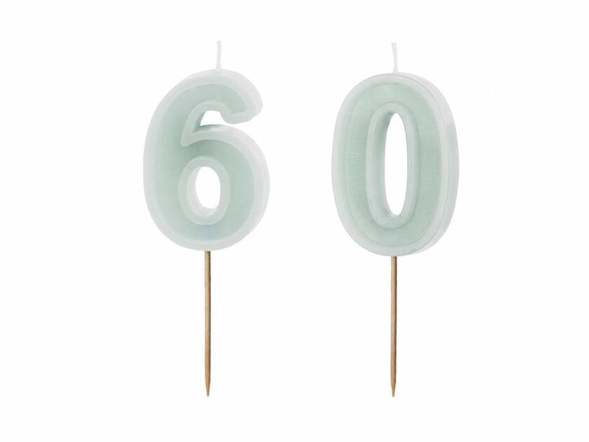 Geburtstagskerzen Mint Set 6 & 0