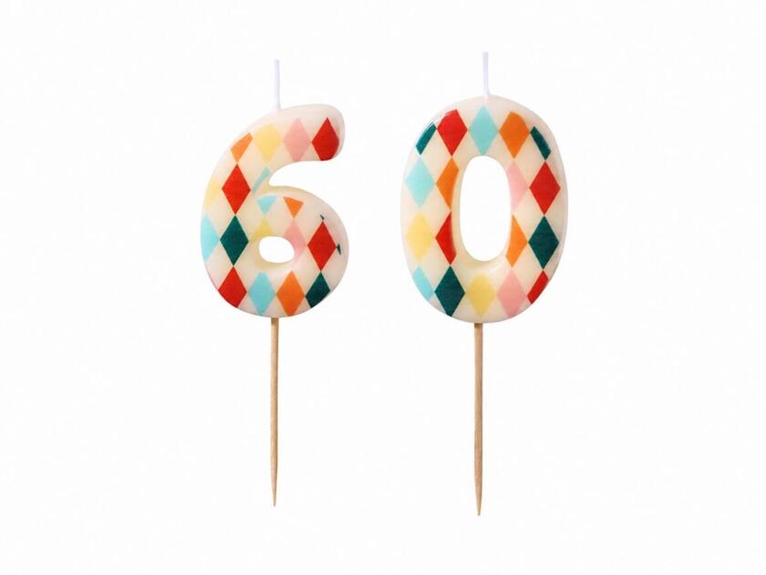 Geburtstagskerzen Rhombus Set 6 & 0