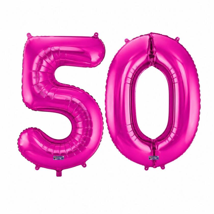 50 Geburtstag Ballon Set 5 & 0 Pink