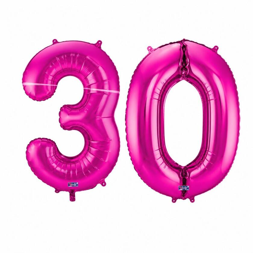 30 Geburtstag Ballon Set 3 & 0 Pink