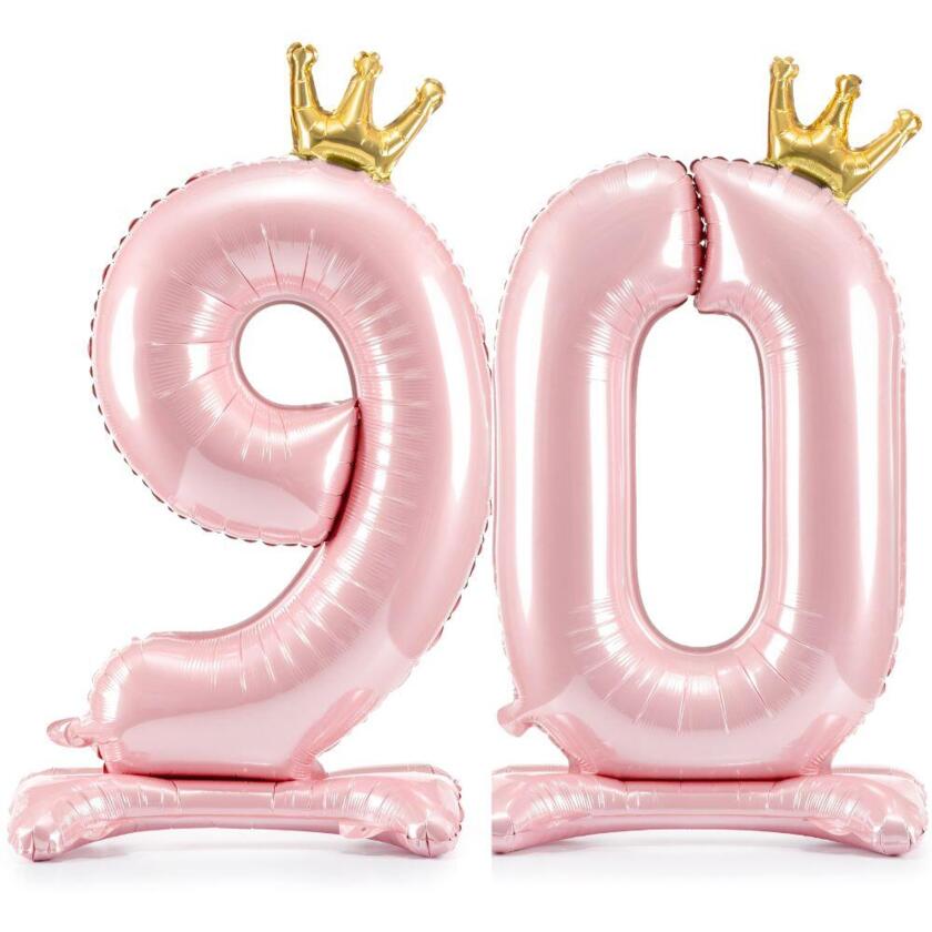 90 Geburtstag Ballon Set 9 & 0 Pink 84cm