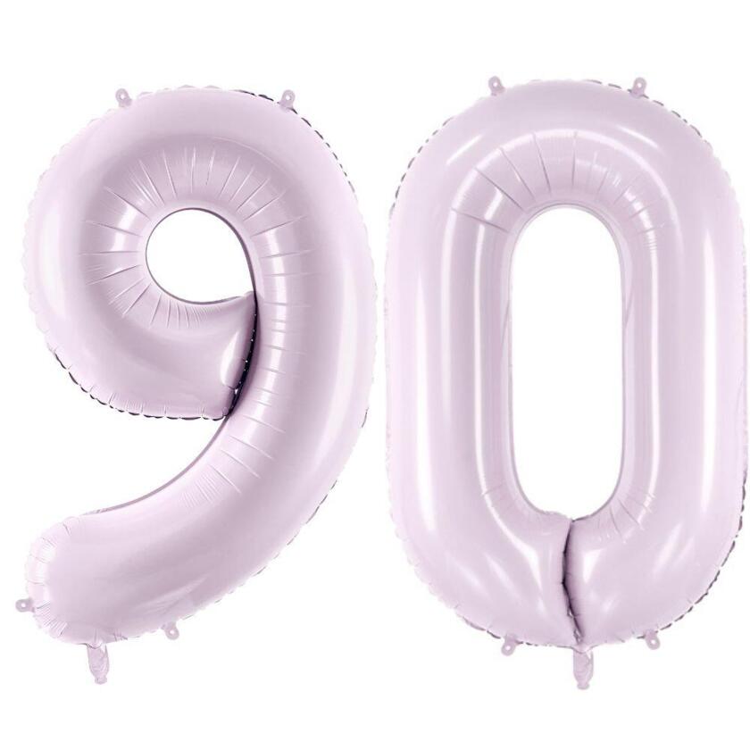 90 Geburtstag Ballon Set 9 & 0 Helles Lila 72cm