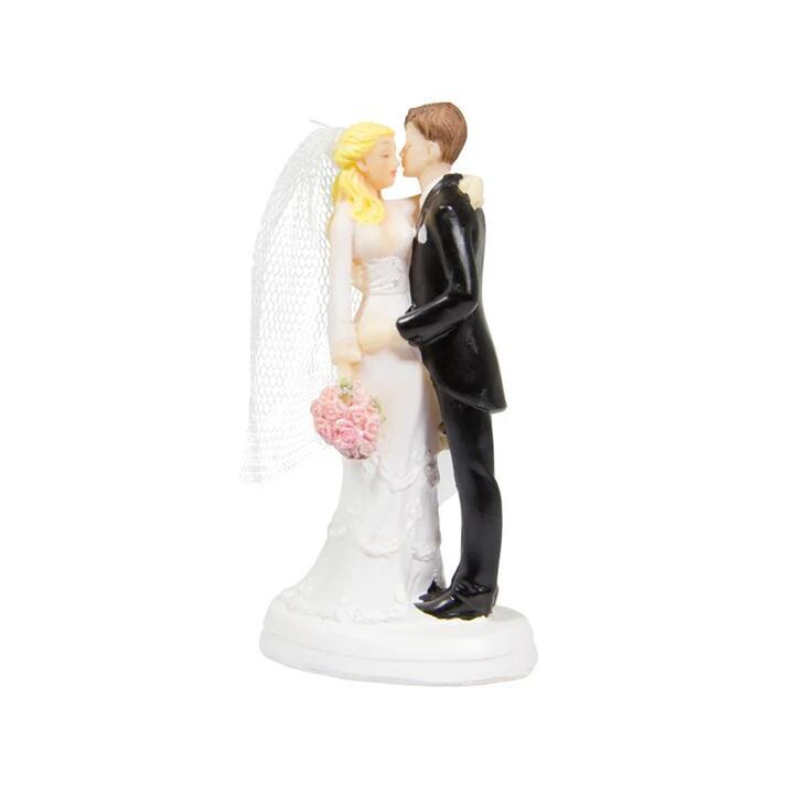 Hochzeitsfigur küssendes Paar