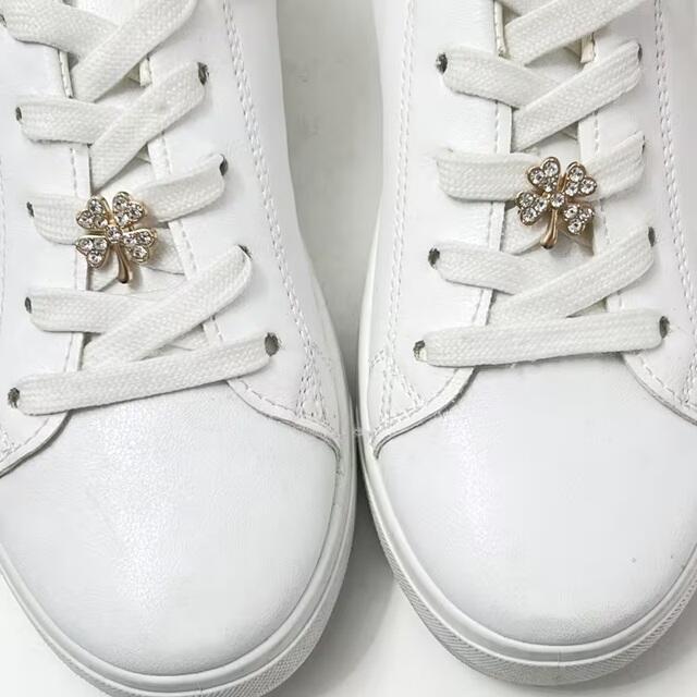 Vierblatt-Klee Schuhclips mit Strass