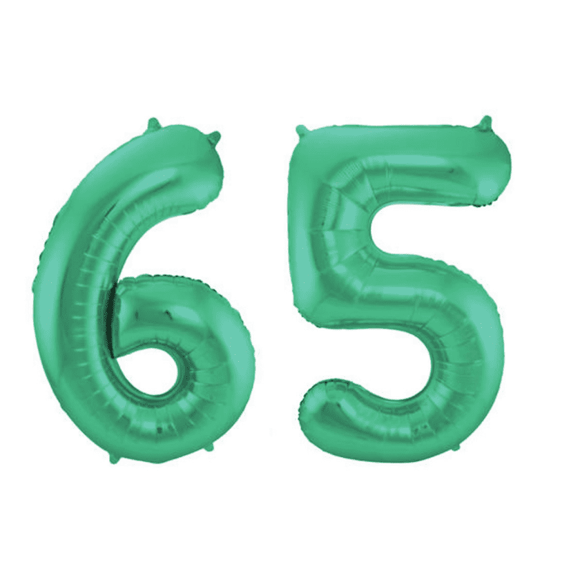 65 Geburtstagsballon Set 6 & 0 Grün