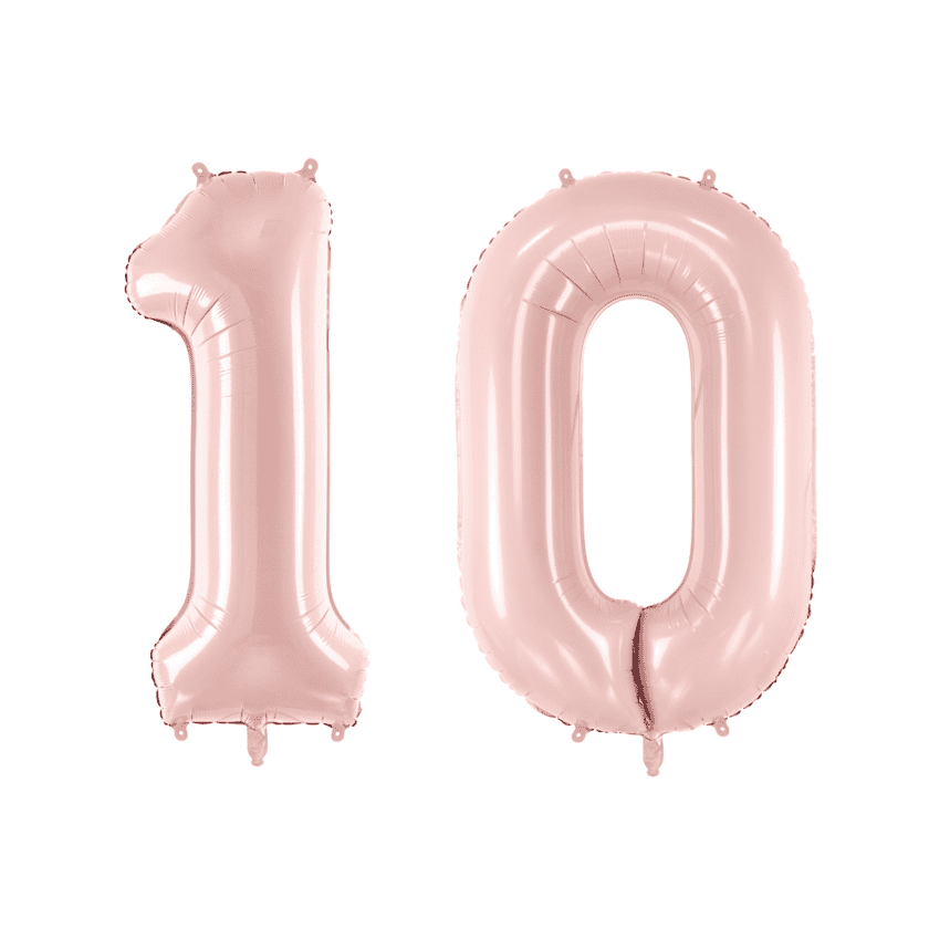 Geburtstagsballon Set 10 Hell Pink 72 cm