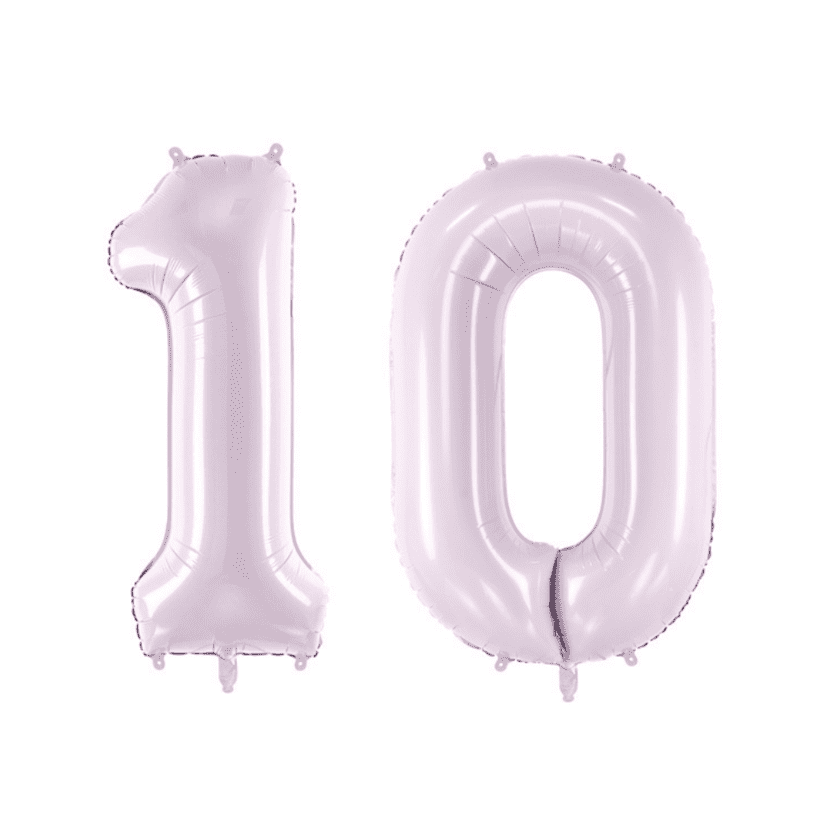 Zahlenballonset 10 Geburtstag Ballon Hellem Lila 72cm