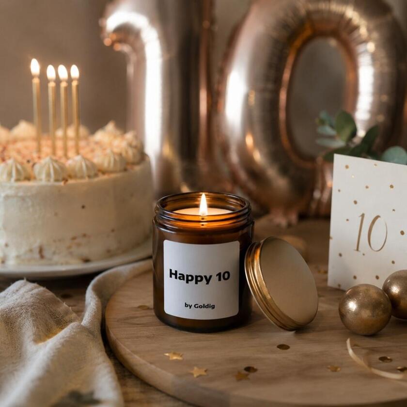 Bougie parfumée avec chiffre 1