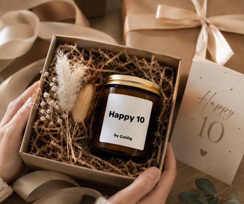 Bougie parfumée avec chiffre 1
