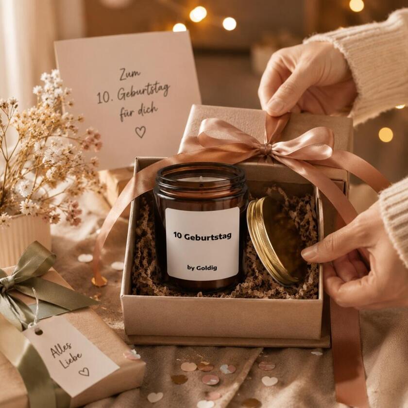 Bougie parfumée avec chiffre 1