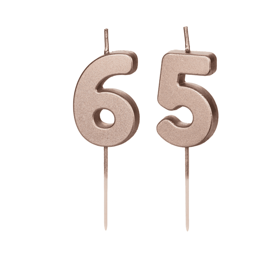 Geburtstagskerzen Roségold Set 6 & 5