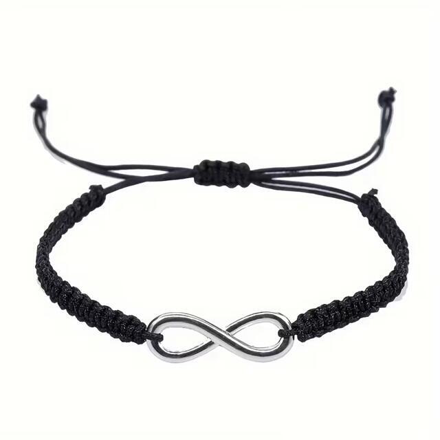 Unendlich Armband Schwarz – Verstellbares Infinity Armband