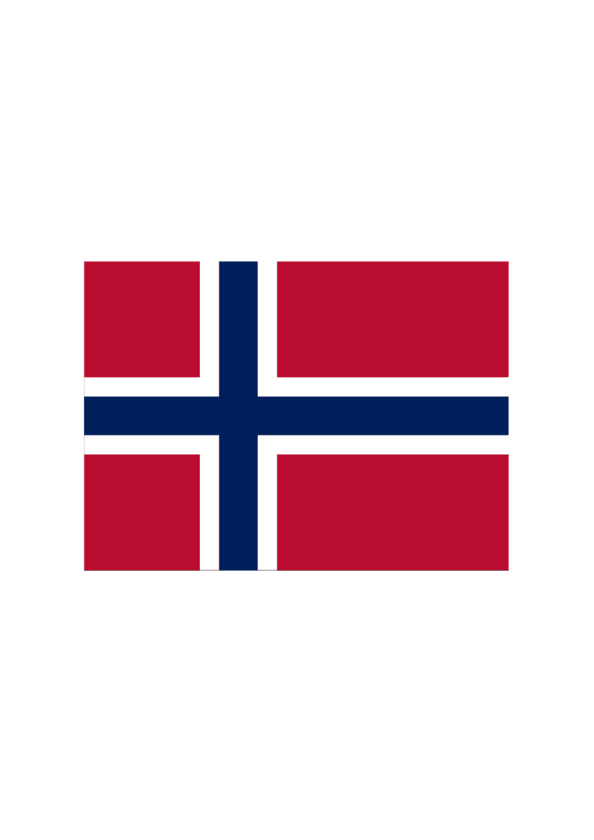 Bügelbild Norwegen Flagge