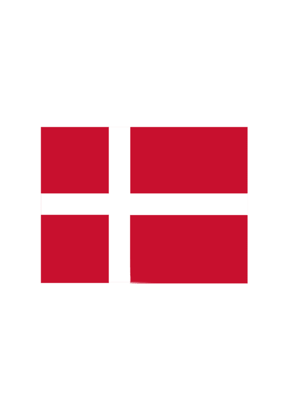Bügelbild Dänemark Flagge