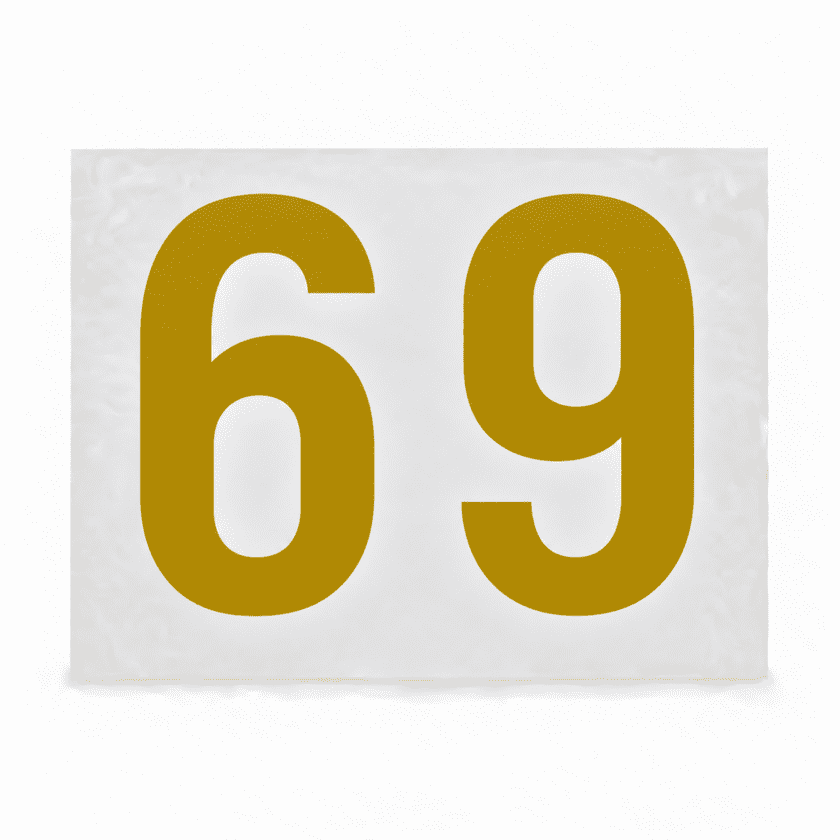 Bügelbild Zahl 6 & 9 Gold