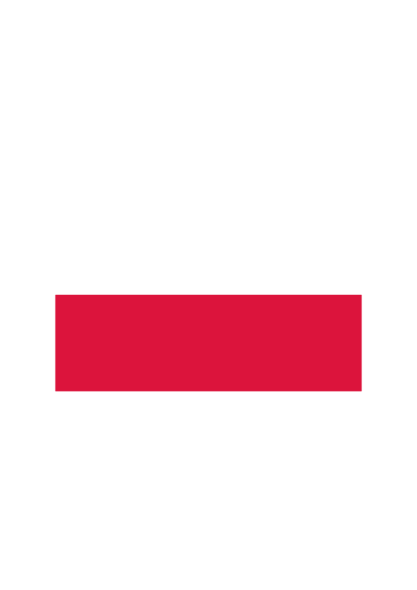 Bügelbild Polen Flagge