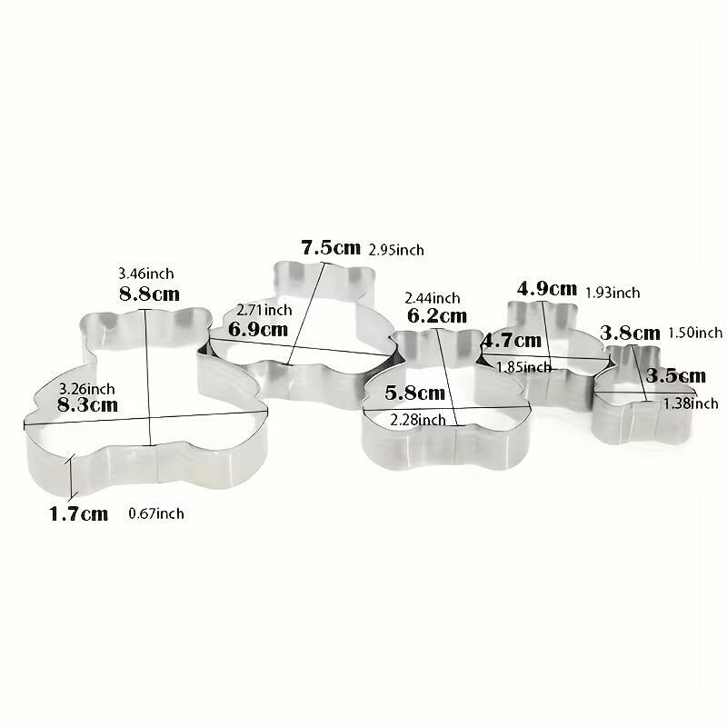 Bären-Ausstechformen Set mit 5 Grössen