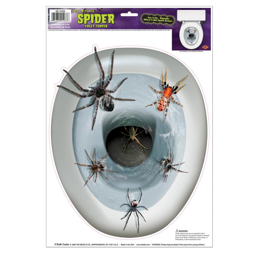 Spinnen Toilettensitz Deko