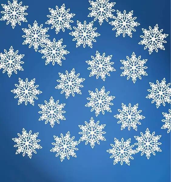 Winter Deko Weiße Schneeflocke-Konfetti