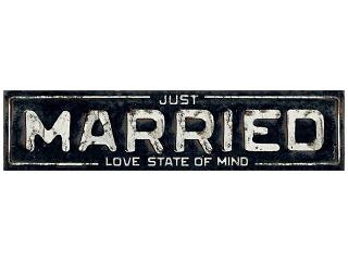 Nummernschild Just Married Love state of mind