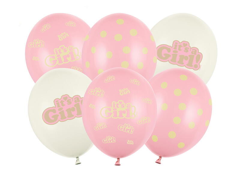 Ballons It's a girl Pastel Mix