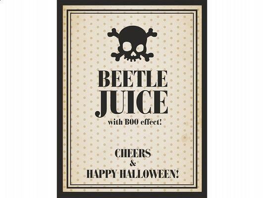 Étiquettes de bouteilles &quot;Beetle Juice&quot;