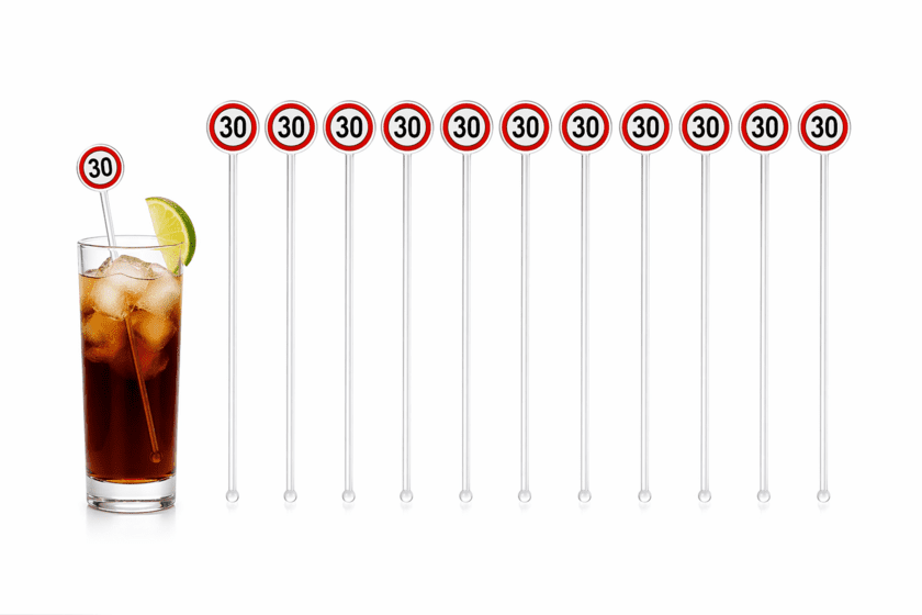 Rührstäbe 30 Jahre Traffic Sign