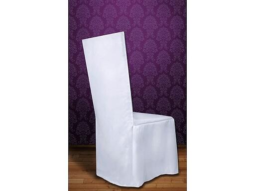 Housse de chaise en tissu blanc mat