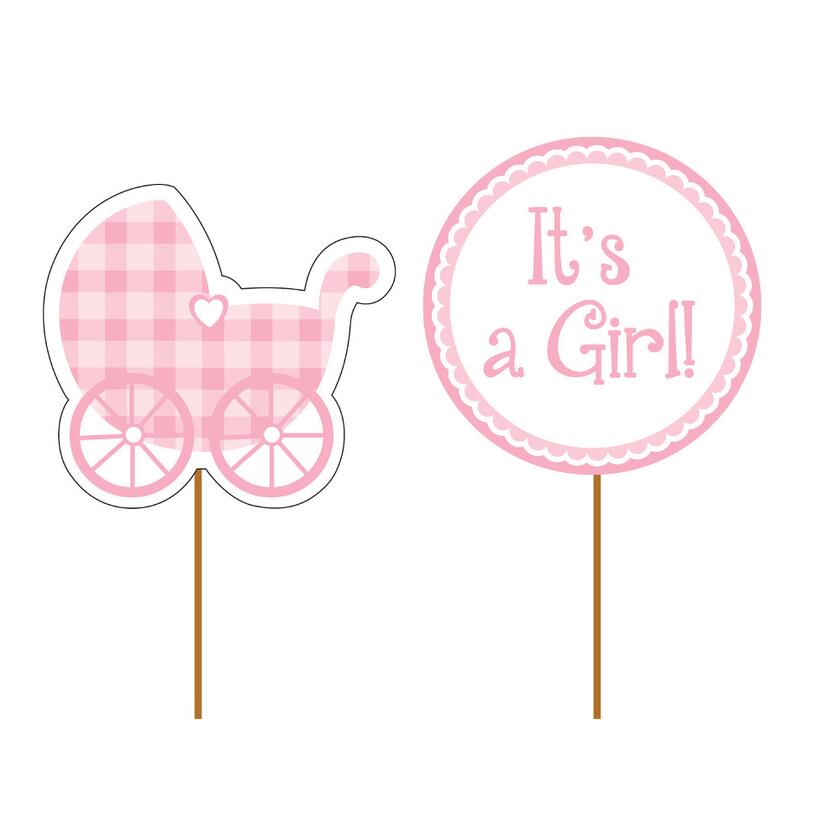 Cupcake-Muffin Picker "It's a Girl" rosa