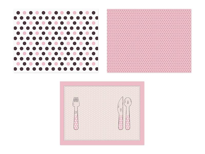 Papier Tischsets Sweets Pink