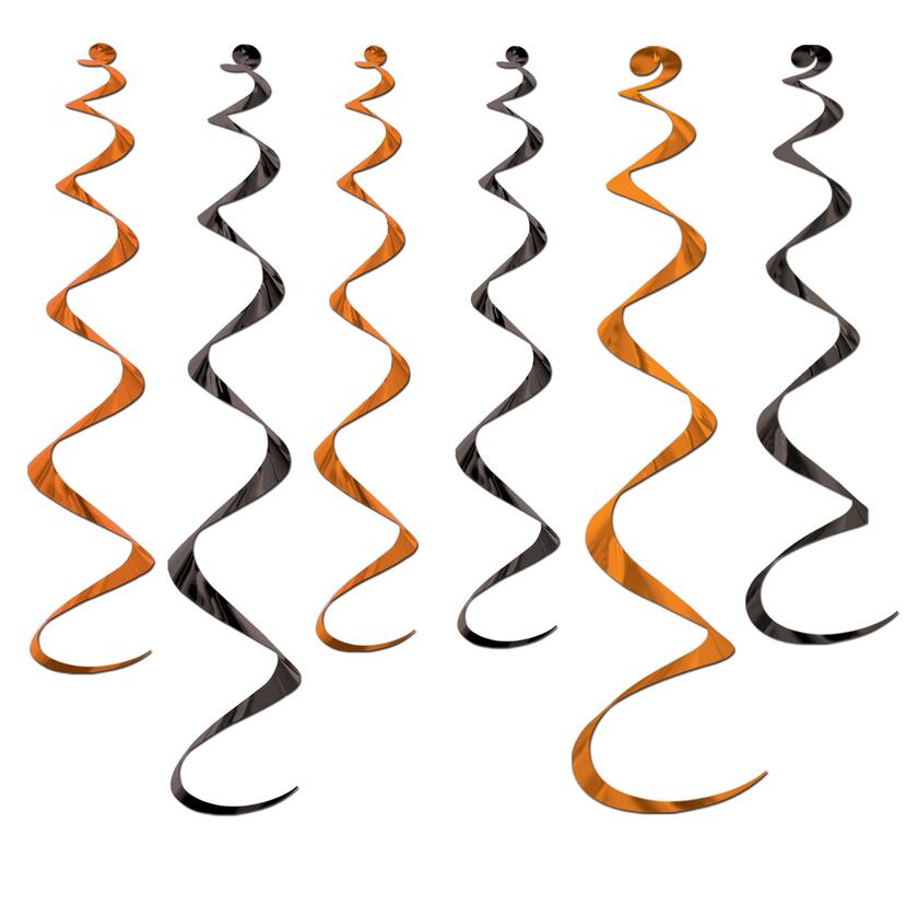 Cintre spirale Party orange-noir