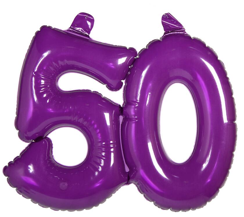 Ballon numéro 50 violet