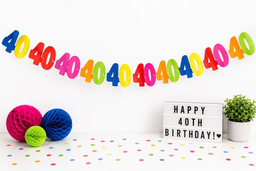Geburtstag Papiergirlanden 40 Jahre