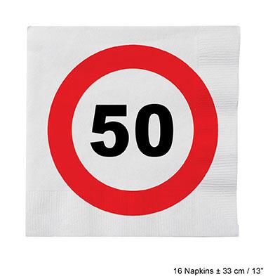 50 Jahre Servietten Traffic Sign