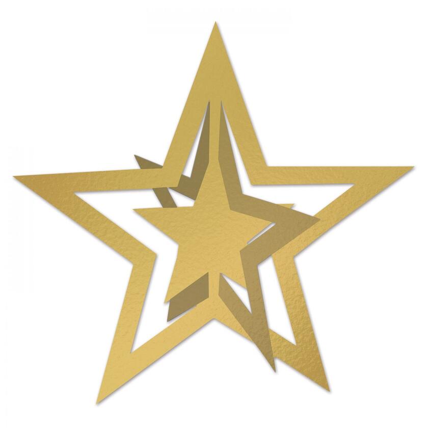 Gold Sterne 3-D Aufhänger